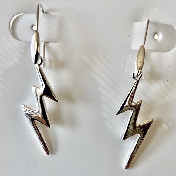 Robert Lee Morris Soho Genuine Silver Plated Zigzag Earrings - Picture 3 of 7